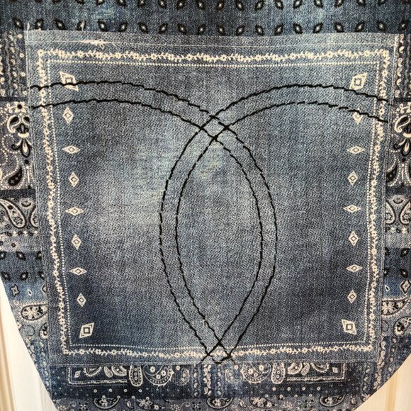 Rare Johnny Was Workshop Bag Sasson Denim Exterior Paisley Bag - Picture 6 of 12